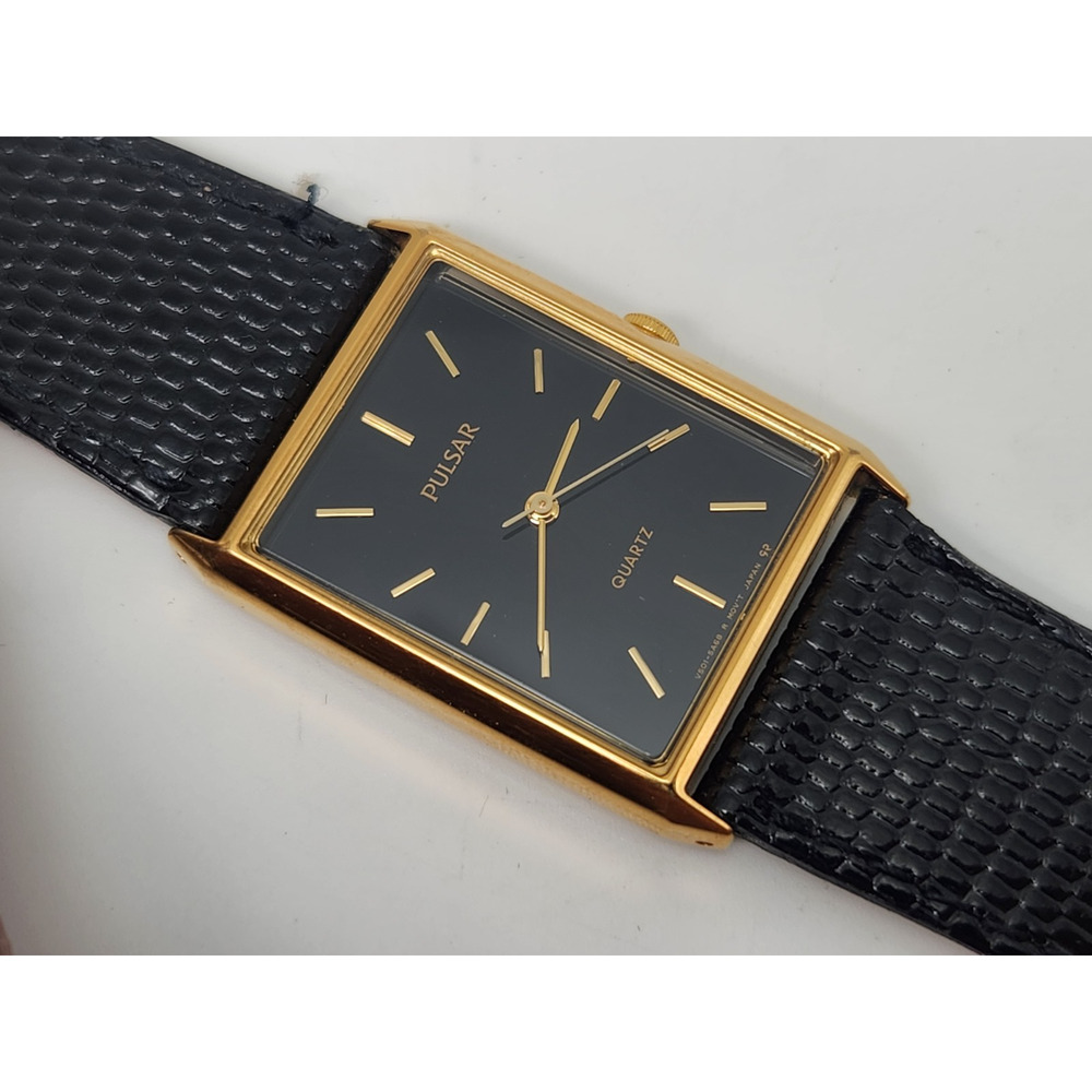 Vintage Pulsar Dress Tank Quartz Watch - New Battery